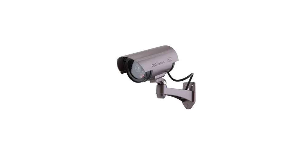 Zlevněný Atrapa bezpečnostní kamery s IR LED a červenou LED, IP65