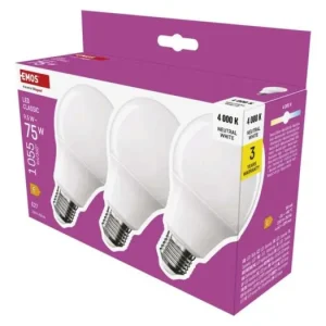 Tovární Cena LED žárovka Classic A60 / E27 / 9,5 W (75 W) / 1055 lm / neutrální bílá