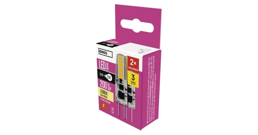 Must-Have LED žárovka Classic JC / G4 / 1,9 W (21 W) / 200 lm / teplá bílá