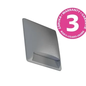 Kup Teď LEON SQUARE nástěnné zahradní LED svítidlo 4W stříbrná