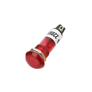 Aktuální Kontrolka kulatá 230V s doutnavkou, červená do otvoru 10mm HADEX