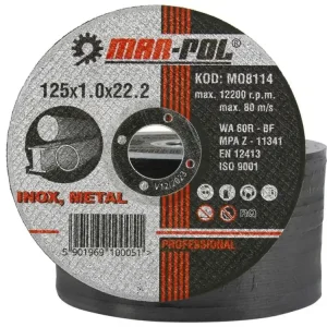 Nejlepší Cena Kotouč řezný na ocel, nerez, 125x1,0x22,2 mm MAR-POL