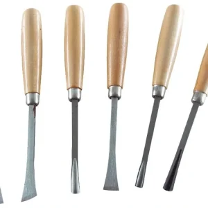 Značkový Dláta řezbářská s dřevěnou rukojetí, sada 6ks, délka dlát 170mm, EXTOL CRAFT