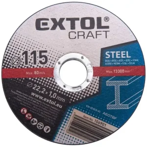 Akční Cena Kotouče řezné na kov, 5ks, 115x1,0x22,2mm, EXTOL CRAFT