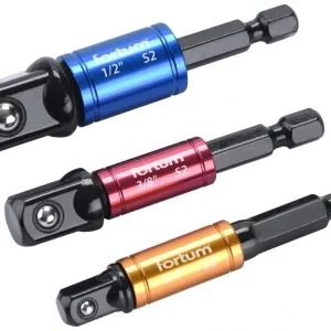 Adaptéry do vrtačky s otoč.úchytem 3ks, 1/4"-3/8"-1/2", S2 FORTUM Poslední Šance