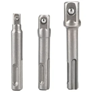 Adaptéry sada 3ks z SDS PLUS na čtyřhran, 1/4"-3/8"-1/2", CrV EXTOL PREMIUM Ověřený