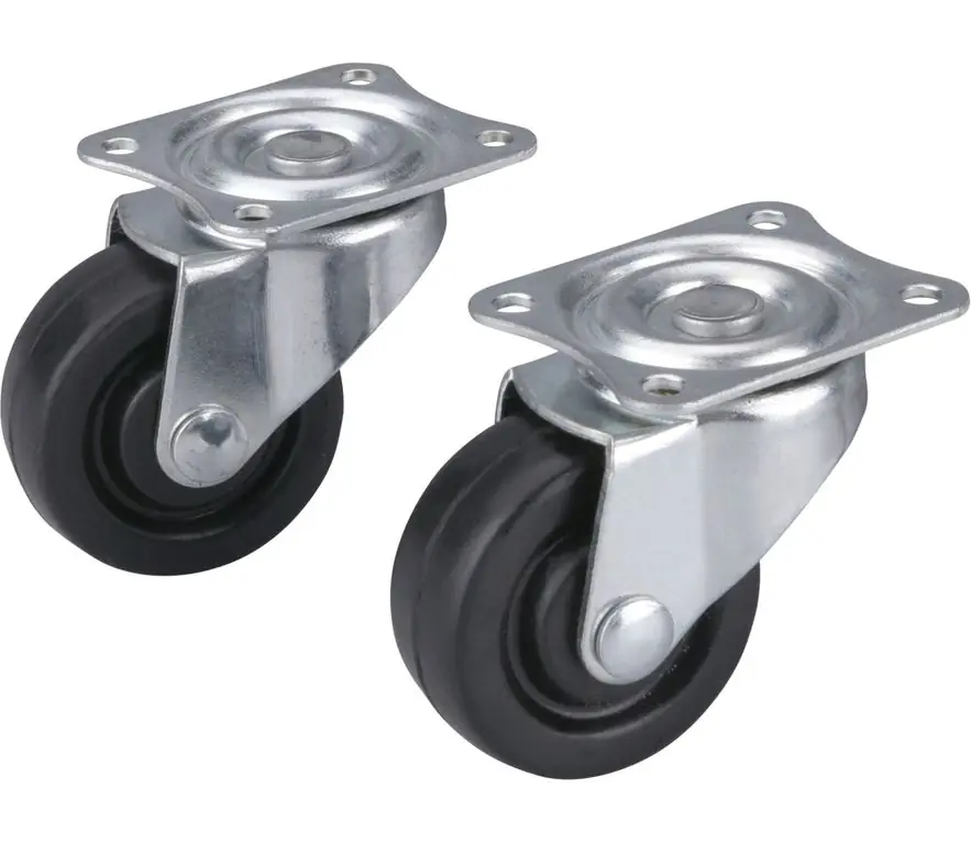 Akce kolečka otočná z tvrdé pryže, sada 2ks, průměr 40mm